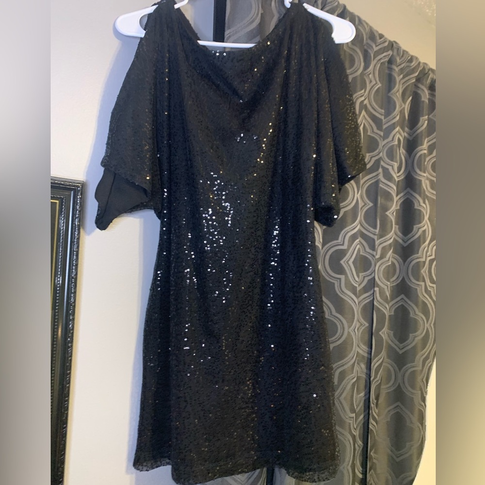 Sequin T-shirt dress